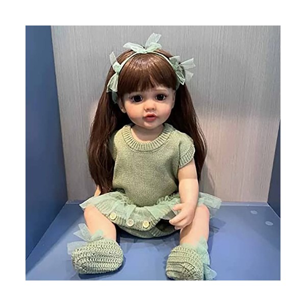 HLILY PoupéE Reborn, Silicone Souple Real Life Toddler Baby Dolls Simulation Baby Doll Poupées pour Bébés Et Tout-Petits Rebo