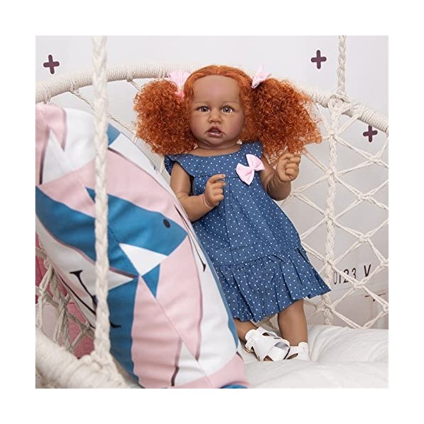 leybold 58 Cm Baby Dolls, Reborn Girl Doll, Poupée en Silicone Artisanale, La Peau Douce Bébé Réaliste, Ensemble De Cadeaux d