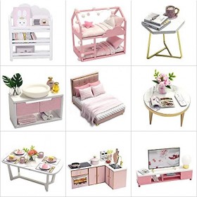 Bricolage Maison De Poupée Bricolage Maison De Poupée en Bois Maisons De Poupée Miniature Maison De Poupée Meubles Kit CASA M