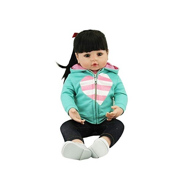 Bebes Reborn poupée 47CM Silicone poupée Fille Reborn bébé poupée Jouet réaliste Nouveau-né Princesse Victoria Bonecas Menina