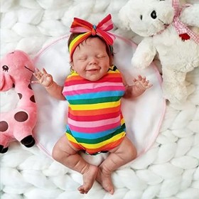19 Pouces endormi Reborn bébé poupée garçon/Fille pondérée bébé réaliste Nouveau-né bébé poupée Cadeau pour Enfants pour Enfa