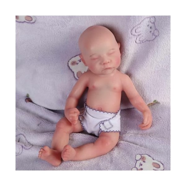 Farious 38cm realistische Vollsilikon-Babypuppe, lebensechte wiedergeborene Babypuppen, Spielzeug und Sammlerstück. Mädchen m