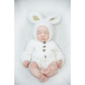 Farious 38cm realistische Vollsilikon-Babypuppe, lebensechte wiedergeborene Babypuppen, Spielzeug und Sammlerstück. Mädchen m