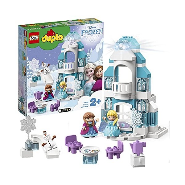 LEGO 10899 Duplo Disney Le Château De La Reine des Neiges, Jouet De Construction avec Mini Poupées Anna Et Elsa, pour Enfants