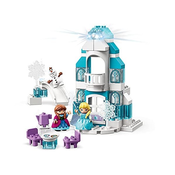 LEGO 10899 Duplo Disney Le Château De La Reine des Neiges, Jouet De Construction avec Mini Poupées Anna Et Elsa, pour Enfants