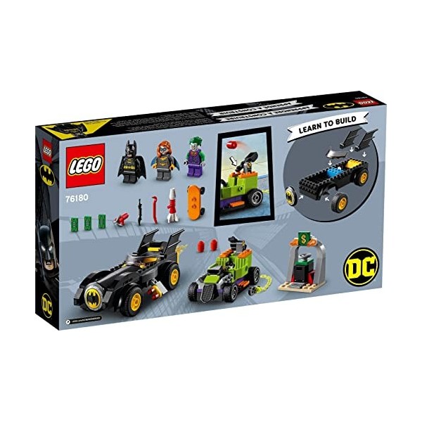 LEGO 76180 Super Heroes Batman Contre Le Joker : Course-Poursuite en Batmobile & Hot Rod, Jouet de Voiture, Super-héros, pour