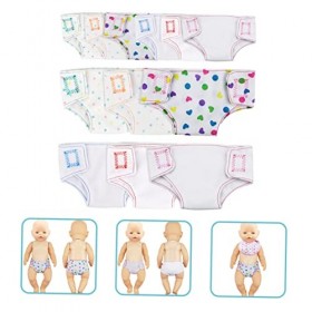 SAFIGLE 60 Pièces Couches en Tissu pour Filles Couches De Poupées Américaines Sac à Langer Bébé Poupée Vêtements De Poupée De