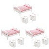 Toyvian 4 Ensembles Faux Lit Double Lit De Poupée Décoratif Jouet De Lit De Poupée Mini Meuble Paysager Dessus De Bureau Mini