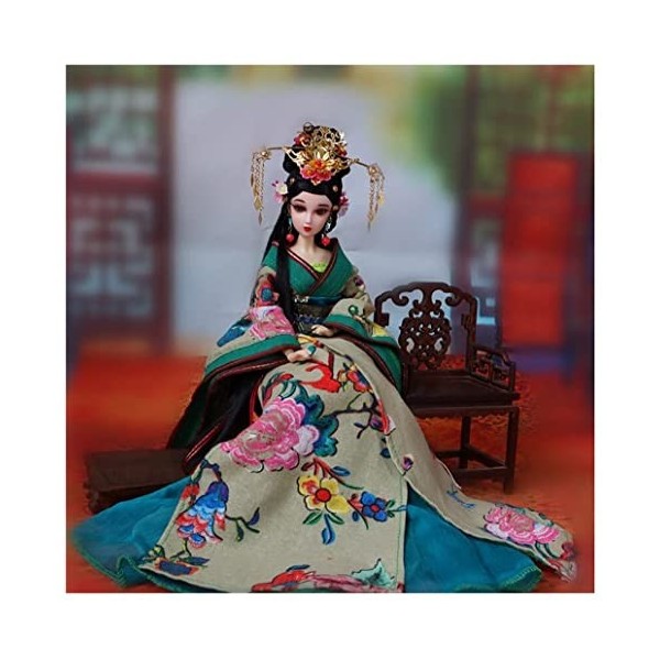 Asiatique Poupée traditionnelle, Poupée chinoise ancienne robe vêtements pour 12 articulations poupée de fée poupée oriental 