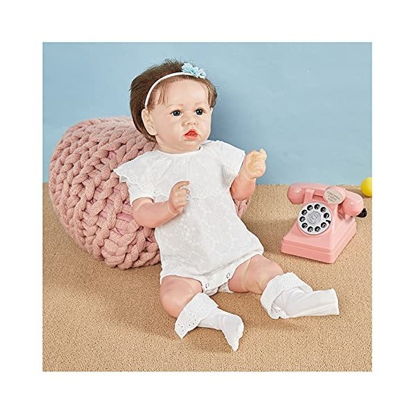 Poupées Reborn réalistes en silicone pour bébé, 55 cm, cadeau danniversaire pour enfants