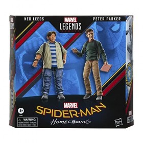 Spider-Man Hasbro Marvel Legends Series 60e Anniversaire, Pack de 2 Figurines Peter Parker et Ned Leeds Univers MCU, 15 cm, 7
