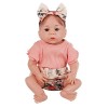 Reborn Baby Dolls Fille 20" Belle Réaliste À La Main en Silicone Souple/Tissu Bébé Bambin Nouveau-Né Poupées, Tissu pour Enfa