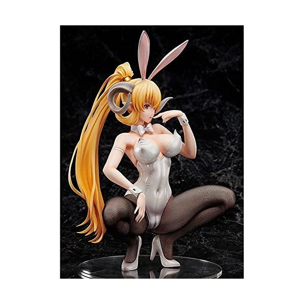 BOANUT Figurine Ecchi Figurine Waifu Figurines danime Les 7 péchés capitaux Lucifer Jambe Nue Lapin Ver. 1/4 Bas Noirs Anime