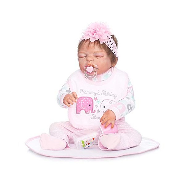 Fait À La Main Reborn Bébé Poupée Fille Doux Simulation Silicone Tissu Corps 22 Pouces 56 Cm Réaliste Nouveau-Né Bébé Garçons