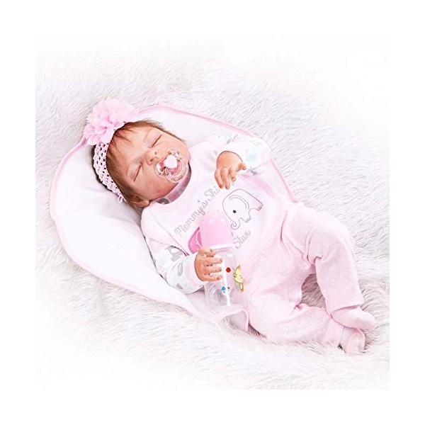 Fait À La Main Reborn Bébé Poupée Fille Doux Simulation Silicone Tissu Corps 22 Pouces 56 Cm Réaliste Nouveau-Né Bébé Garçons