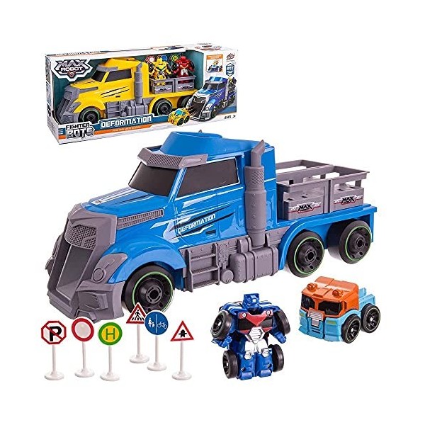 JUINSA-700037 Camion 38 cm + 2 véhicules/Robot Transfor-3st, 700037, Multicolore