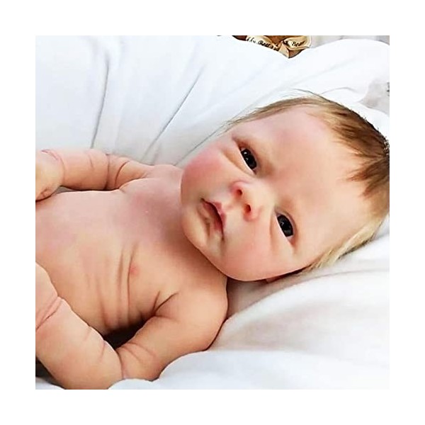 Reborn Baby Dolls 19" Fait À La Main en Vinyle Dur Et Silicone Réaliste pour Nouveau-Né, Cadeau danniversaire De Noël, Cadea