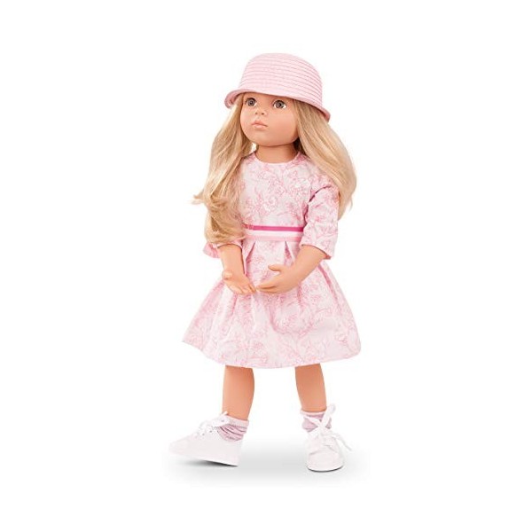 Götz 1766045 Poupée Happy Kidz Emma va fêter lété - Poupée multiarticulée de 50 cm, Cheveux blonds, Yeux Gris Pierre - Set d