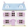 Leomark Belle Alpine Maison De Poupée en Bois avec des Meubles Et De La Famille De Poupées Couleur Rose Petite Maison Haute Q