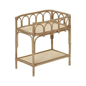 Vertbaudet Table à langer pour poupées, rotin naturel, taille unique