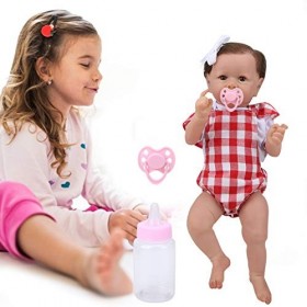 Zerodis 20,8 Pouces bébé Fille poupées, Vinyle réaliste Nouveau-né poupées poupées en Silicone Souple bébé poupées Jouets ave