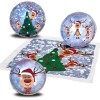 Bada Bing Lot de 3 serviettes magiques Rudolph - En coton - Environ 30 x 30 cm - Gant de toilette avec languette de suspensio