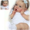 Reborn Baby Toddler, 22 Pouces 55 cm Paquet avec Jouets dalimentation poupée en Silicone Nouveau-né, poupée bébé Look Vraie 