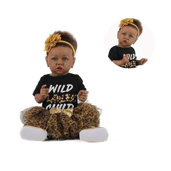 Reborn Baby Toddler, 22 Pouces 55 cm Paquet avec Jouets dalimentation poupée en Silicone Nouveau-né, poupée bébé Look Vraie 
