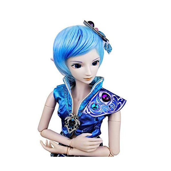 Water Prince Poseidon 1/3 BJD Doll Full Set 24 inch 19 ball jointed dolls Elf ears + Clothes + Free makeup + Hair + Accessori