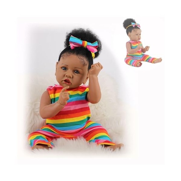 Poupée en Silicone réaliste, 22 Pouces, 55 cm, Lavable, véritable poupée en Silicone, bébés en Silicone Qui semblent réels, C