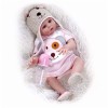 Poupée Reborn, poupées en Silicone de 18 Pouces, poupées réelles Mignonnes et réalistes pour bébés Filles, adaptées aux Enfan