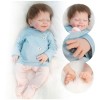 Poupée Reborn, poupées en Silicone de 18 Pouces, poupées réelles Mignonnes et réalistes pour bébés Filles, adaptées aux Enfan