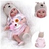 Poupées Reborn en Silicone, Paquet de 18 Pouces avec Jouets dalimentation, poupées en Vinyle et Silicone, poupées Qui semble