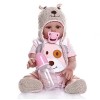Poupées Reborn, bébé Reborn en Silicone de 18 Pouces, bébé Reborn réaliste avec Un Doux Sourire, Coffret Cadeau pour Enfants,