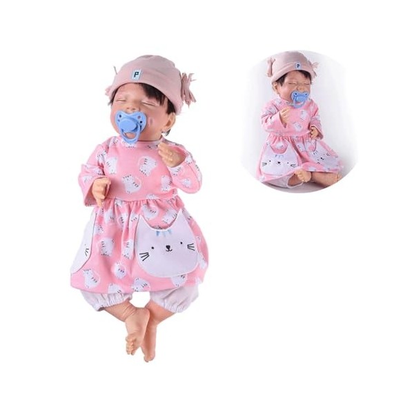 Poupées bébé Qui semblent réelles, poupée bébé Reborn de 18 Pouces, Corps Complet en Silicone, Corps entièrement en Vinyle, p
