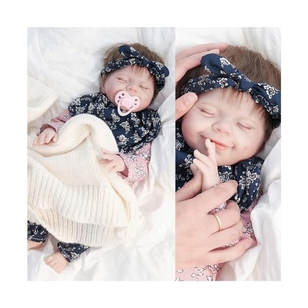 Poupée Reborn pour Petite Fille, 45,7 cm, 46 cm, Mignonnes poupées en Silicone, la Vie comme Un bébé, B D 