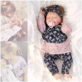 Poupée Reborn, poupées de bébé en Silicone Reborn de 18 Pouces, poupée de bébé en Silicone Faite à la Main, Cadeau pour Les E
