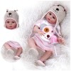 Poupée Reborn, poupées de bébé en Silicone Reborn de 18 Pouces, poupée de bébé en Silicone Faite à la Main, Cadeau pour Les E