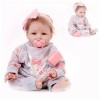 Bébé réaliste, poupée Reborn en Silicone Lavable de 22 Pouces, poupée réaliste, Meilleur Cadeau danniversaire pour Les Fille