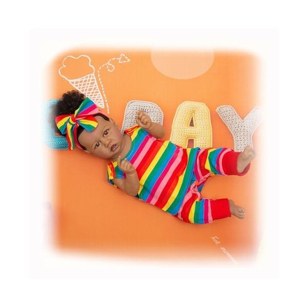 Bébé réaliste, poupée Reborn en Silicone Lavable de 22 Pouces, poupée réaliste, Meilleur Cadeau danniversaire pour Les Fille