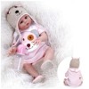 Poupées Reborn réalistes, 18 Pouces, en Silicone imperméable pour bébé Fille, poupées Reborn Qui semblent réelles, adaptées a