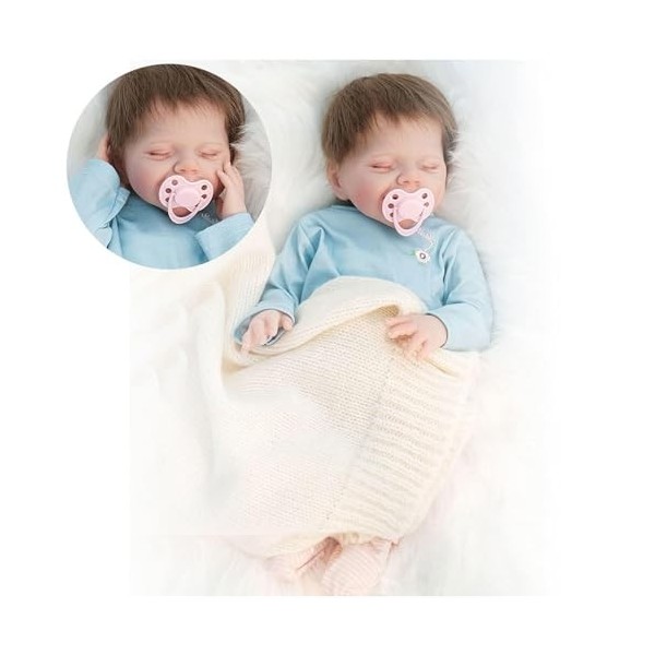Poupées bébé Qui Ont lair réelles, poupées bébé Reborn de 18 Pouces en Silicone, bébé Fille Reborn Ultra Doux et Flexible, L