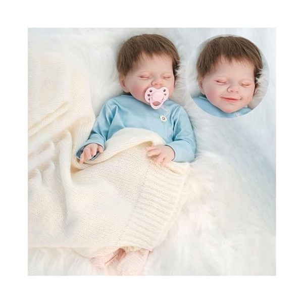 Poupées Reborn pour Tout-Petits, poupées de bébé réalistes de 18 Pouces en Silicone, Corps entièrement en Vinyle, poupée bébé