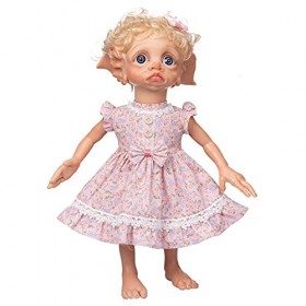 MHXZKHL 17 Pouces Fée Elfe Poupée Reborn Faite à La Main 40cm Fille Poupée Doux Bébé Art de Collection