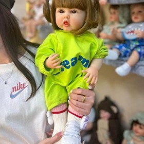 Reborn Baby Dolls - 22 Pouces 55cm Corps Complet Silicone Souple Réaliste Reborn Toddler Fille Poupée pour Fille Garçon Jouet