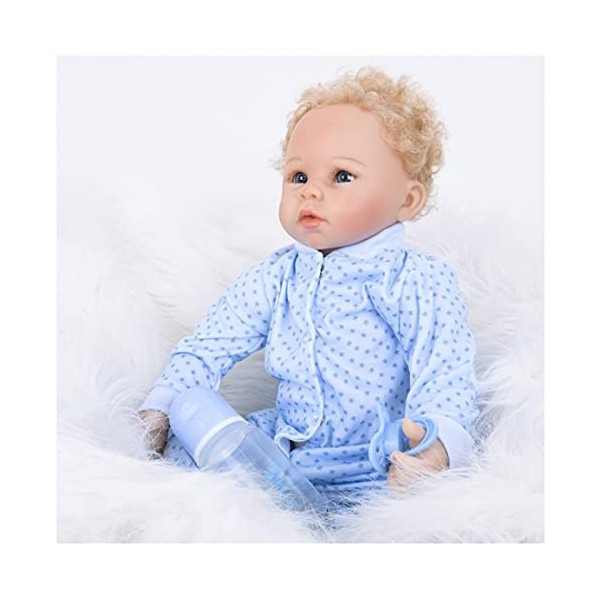 Poupée Reborn, 55 cm en vinyle, poupée Reborn Baby Doll Girl – Coffret cadeau pour enfants