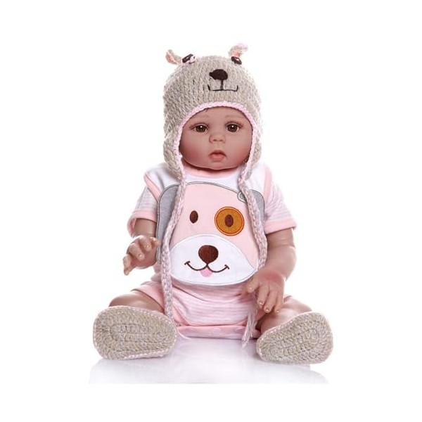 Poupée Reborn en Silicone, Paquet de 18 Pouces avec Jouets dalimentation, poupées en Vinyle pour bébé Reborn, poupées Qui se