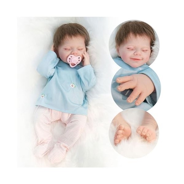 Poupée bébé Reborn pour Tout-Petits, 18 Pouces 46 cm, Douche étanche, poupées en Silicone, Fille, bébé Qui Ressemble à Une Vr