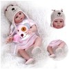 Poupées réalistes pour bébés, poupée en Silicone de 18 Pouces, poupées pour Tout-Petits en Vinyle Complet, Cadeaux pour Enfan