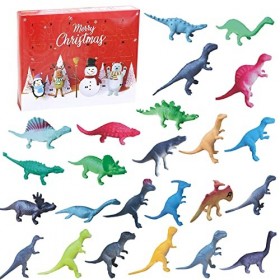 24 pièces calendrier de lavent dinosaure, dinosaure jouet, enfants calendrier de Noël, calendrier de lavent dinosaure garço